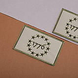 Набір шевронів 2 шт. із липучкою Прапор США Америка 1776 Патріот шеврон беж, вишитий патч нашивка 5х8 см, фото 7