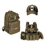 Набір шевронів 2 шт. із липучкою мапа Туз Пік 5х8 см чорний і білий вишитий патч нашивка шеврон, фото 3