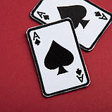 Набір шевронів 2 шт. із липучкою мапа Туз Пік 5х8 см чорний і білий вишитий патч нашивка шеврон, фото 7