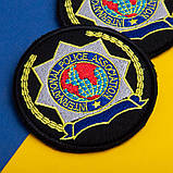 Набір шевронів 2 шт. із липучкою кокарда Police Association на чорному 7 см, Поліція, вишитий патч нашивка, фото 2