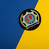 Набір шевронів 2 шт. із липучкою кокарда Police Association на чорному 7 см, Поліція, вишитий патч нашивка, фото 4