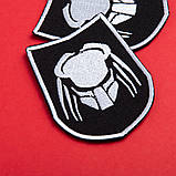 Набір шевронів 2 шт. на липучці Хижник на чорному 7,7х6 см, вишитий патч нашивка, шеврон, липучка, фото 6