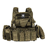 Набір шевронів 2 шт. на липучці Хижник на чорному 7,7х6 см, вишитий патч нашивка, шеврон, липучка, фото 8