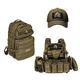 Набір шевронів 2 шт. на липучці MEDIC хакі 7,5х7,5 см, вишитий патч шеврон нашивка медична, медичний, медичний, фото 7