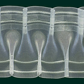 Тасьма для штор прозора напіввафелька 1:2,5, 8 см шторна тасьма Німеччина