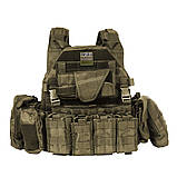 Набір шевронів 2 шт. із липучкою прапор України в кольорі хакі 5×5 см, вишитий патч нашивка шеврон, фото 6