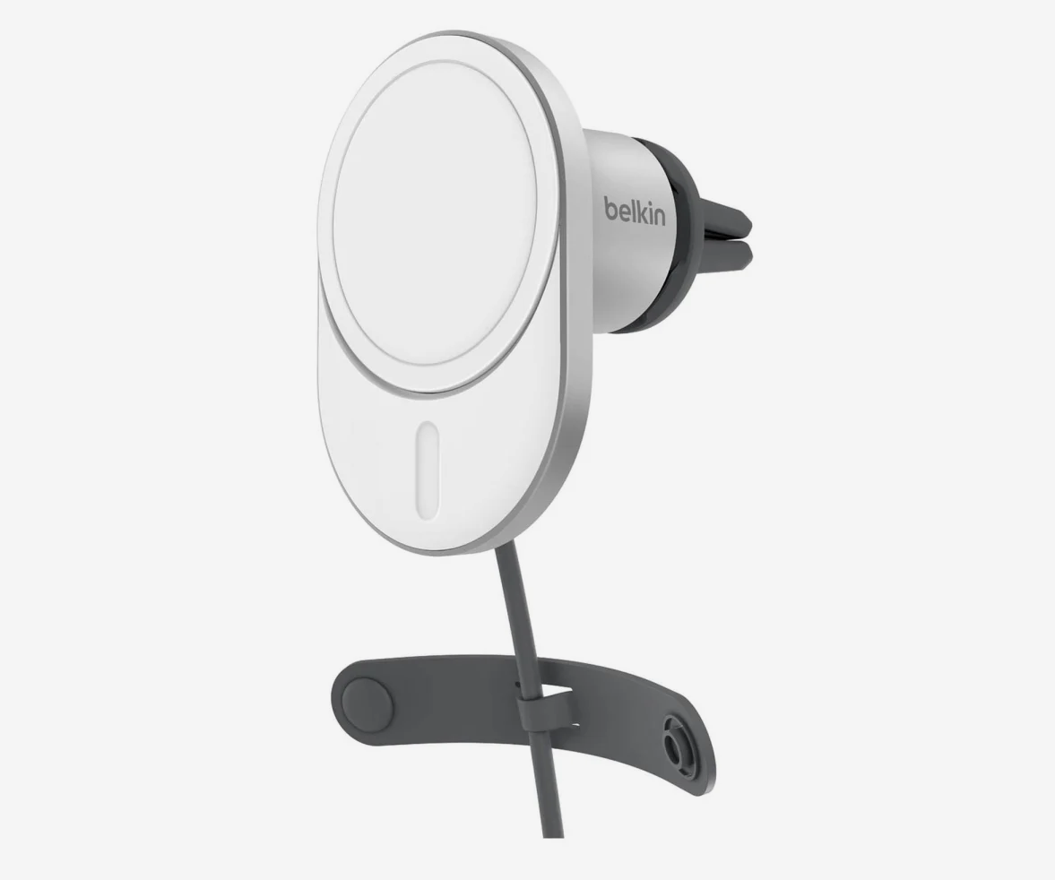 Тримач з бездротовою зарядкою Belkin BoostCharge™ Pro ​Wireless Car Charger with MagSafe 15W  Qi2.0 (WIC008BTGR-NCV2)