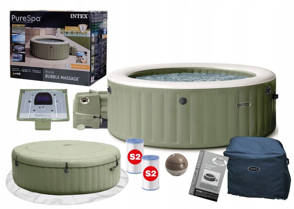 Джакузі надувний СПА  Intex 28428 Ø 216 x 71 см, 6 місць, аеро, фото 1