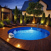 Басейн каркасний металевий 3,6*1,2м збірний круглий Azuro 400DL під дерево морозостійкий чеський, фото 4