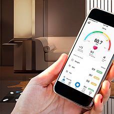 Розумні підлогові ваги Retoo E032 з аналізом складу тіла, Bluetooth, додатком OKOK, скляна платформа, до 180 кг, вимірювання жиру, фото 2