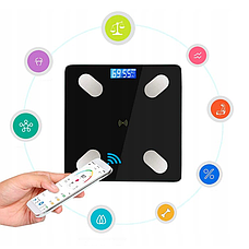 Розумні підлогові ваги Retoo E032 з аналізом складу тіла, Bluetooth, додатком OKOK, скляна платформа, до 180 кг, вимірювання жиру, фото 4