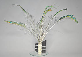 Перо павича меч 30-40 см/1шт 2 сорт