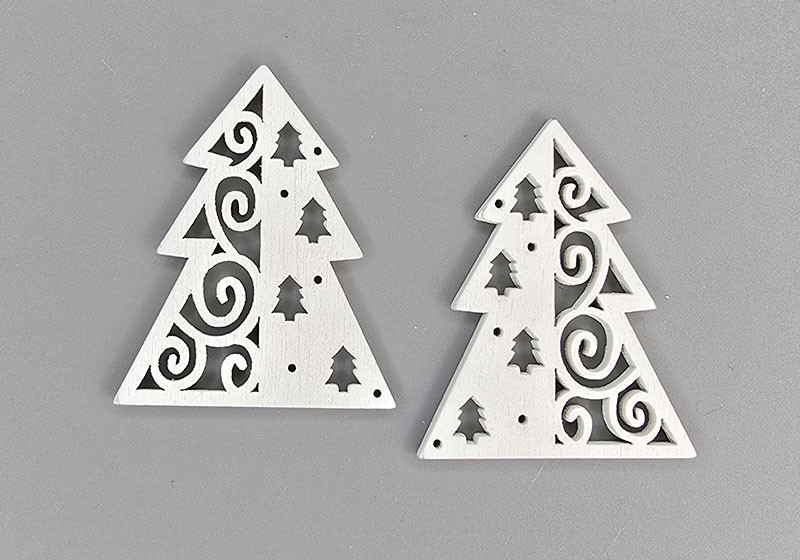 Фігурки дерев'яні для декуппажу Ялинка 5 см/48 шт. No2