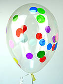 Куля з конфетті Кола різнокольорові