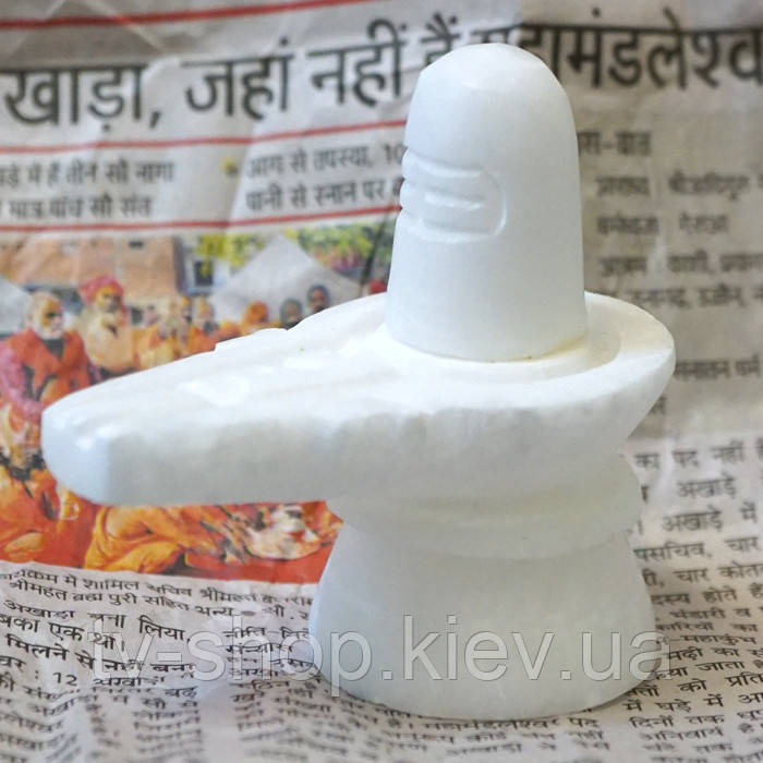 Шива Лінгам із білого мармуру No26, фото 1