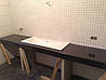 Столешница для ванной комнаты, под умывальник черного цвета ( Габбро)