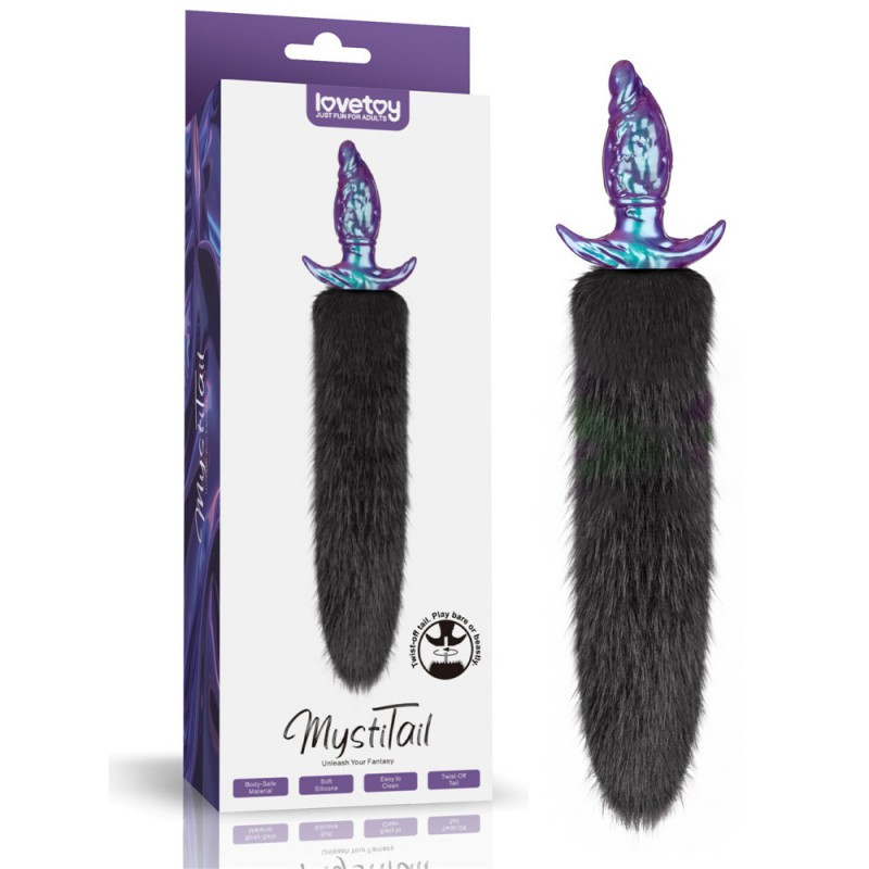 Анальна пробка з хвостом MystiTail Silicone Anal Plug with 14.0 Tail, фото 1