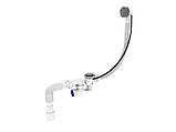 Сифон для ванни з ревізією, напівавтомат.,(трос 580, ручка хром) та гофротрубою 40х40/50 MILLZ  1/30, фото 2