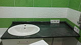 Стільниця для ванної кімнати, під умивальник зеленого кольору , фото 4
