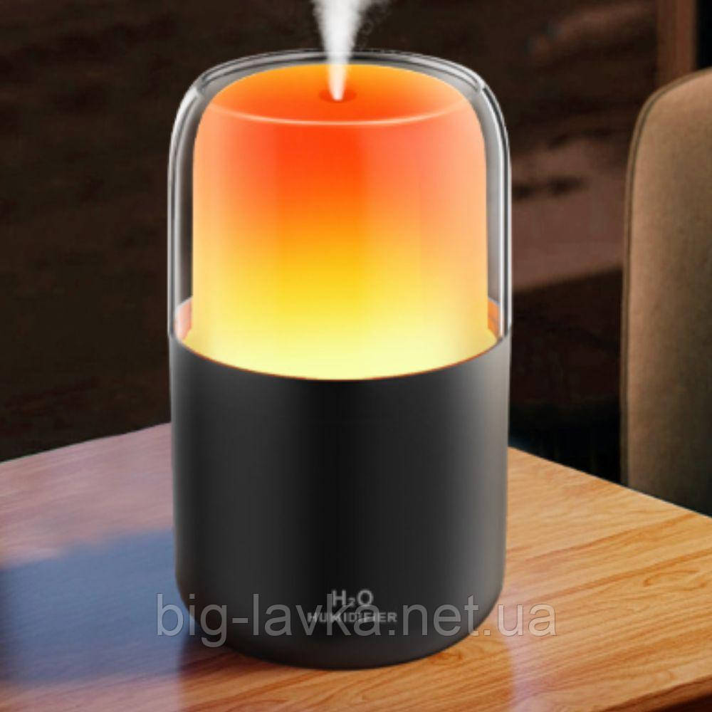 Зволожувач повітря з ефектом полум'я  Чорний, фото 1