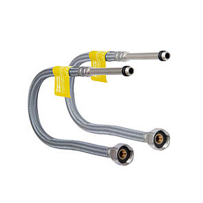 Шланг гнучкий NYLON для води у нейлоновому обплет. довгий (пара) L-40 cм. 1/2"в хМ10з SF390W40 SD Forte