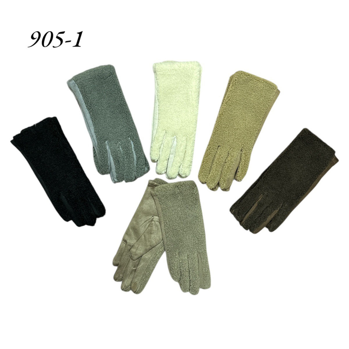 Жіночі рукавички Тедді, із сенсором і на хутрі (24715), фото 1