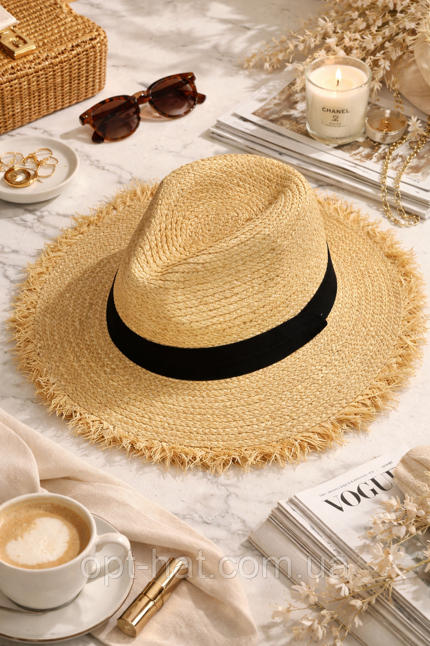 Капелюх федора із соломи, фото 1