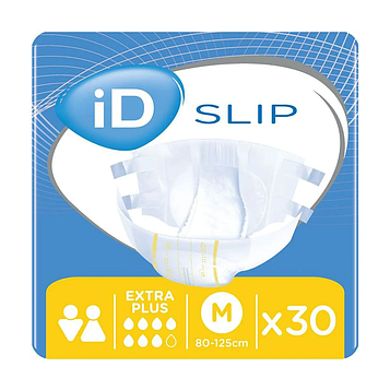 Підгузки для дорослих iD Slip Extra Plus М (80-125 см) 30 шт. Посилені (жовті), 7 крапель