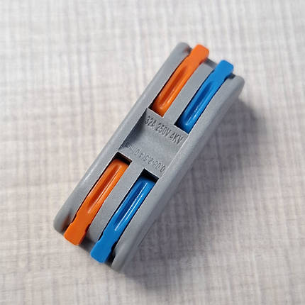 Клема самозатискна, 2х2,  0,08-4 мм², аналог WAGO PCT-2-2, фото 2