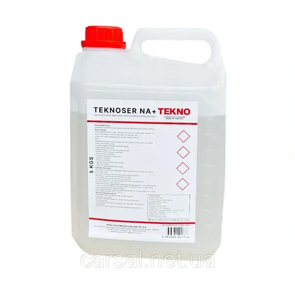 Teknoser Sodyum – рідкий силікатний зміцнювач