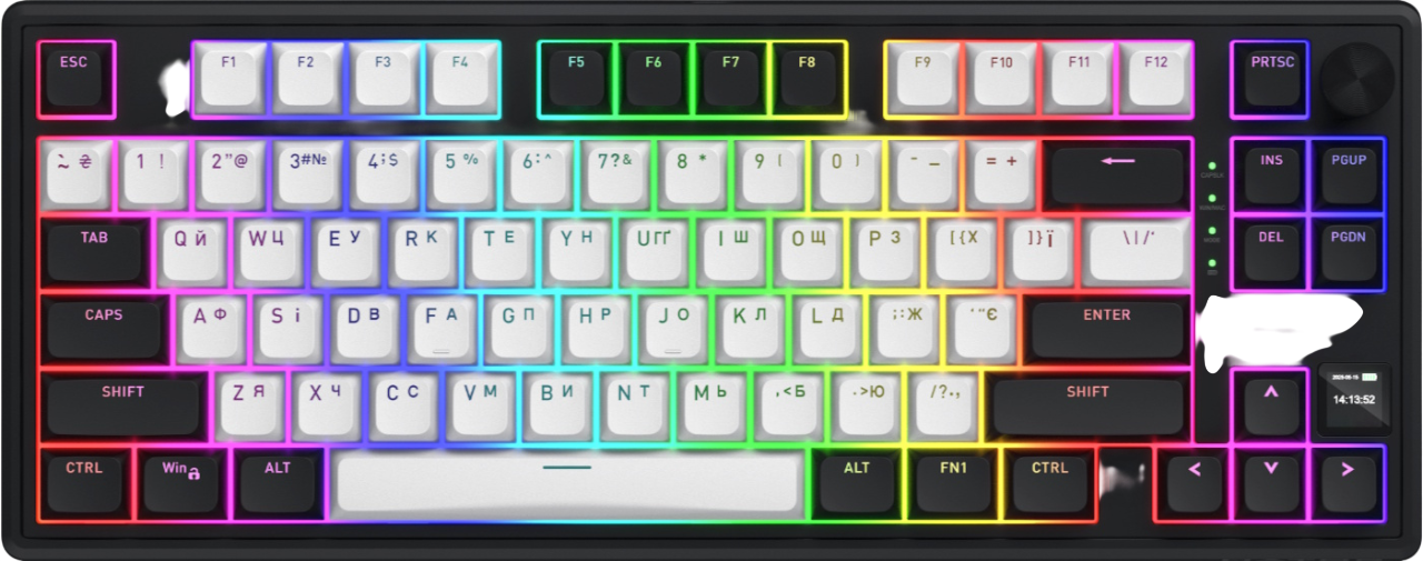 Клавіатура Hator Skyfall MAG Ultima 8K 80 Wireless RGB Black White (HTK3880UA)