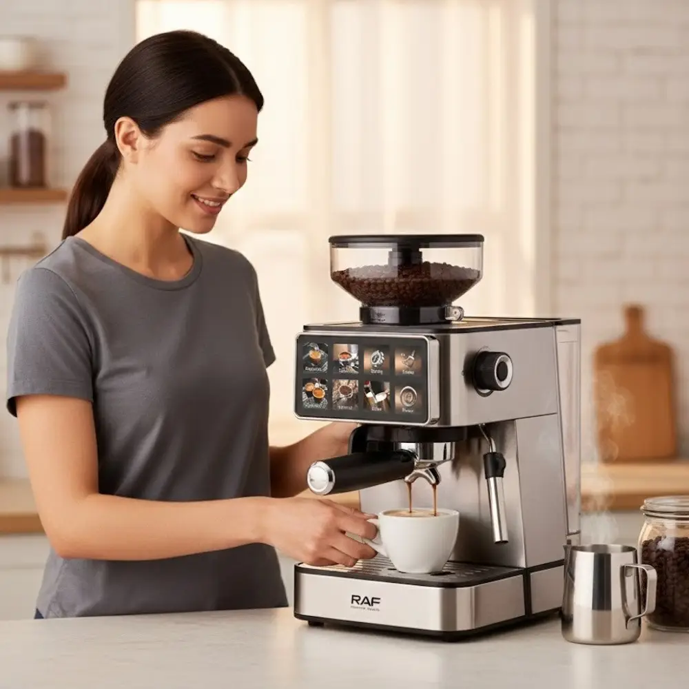 Кавомашина 2 в 1 RAF R.0206 1600W 1.8L, фото 1