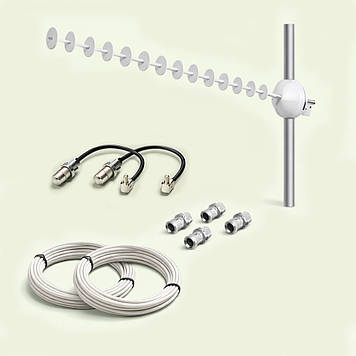 ТОП Антенний 4G комплект Стріла MIMO 5 з кабелем та перехідниками на 20 Дб