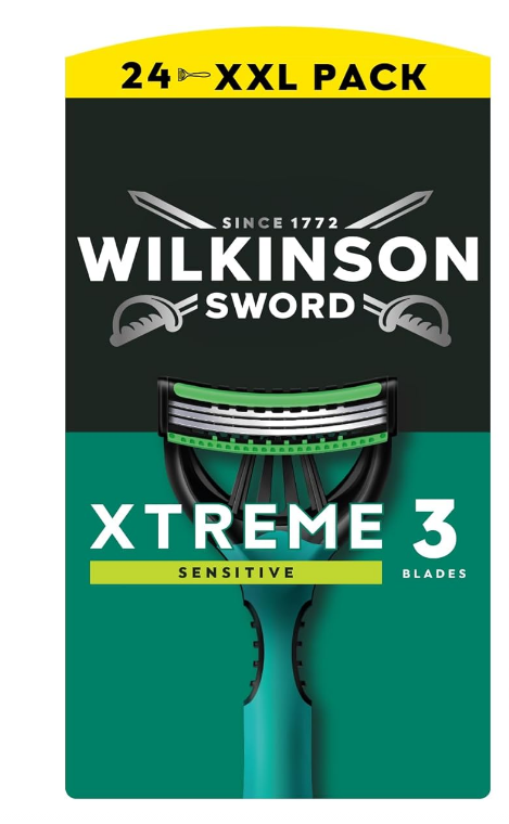 Одноразові станки Wilkinson Sword Xtreme 3 Sensitive (12+12 шт.) 02558, фото 1
