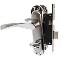 Ручка на планці із замком під фіксатор SET 300 W/C SN (мат.нікель) Corona