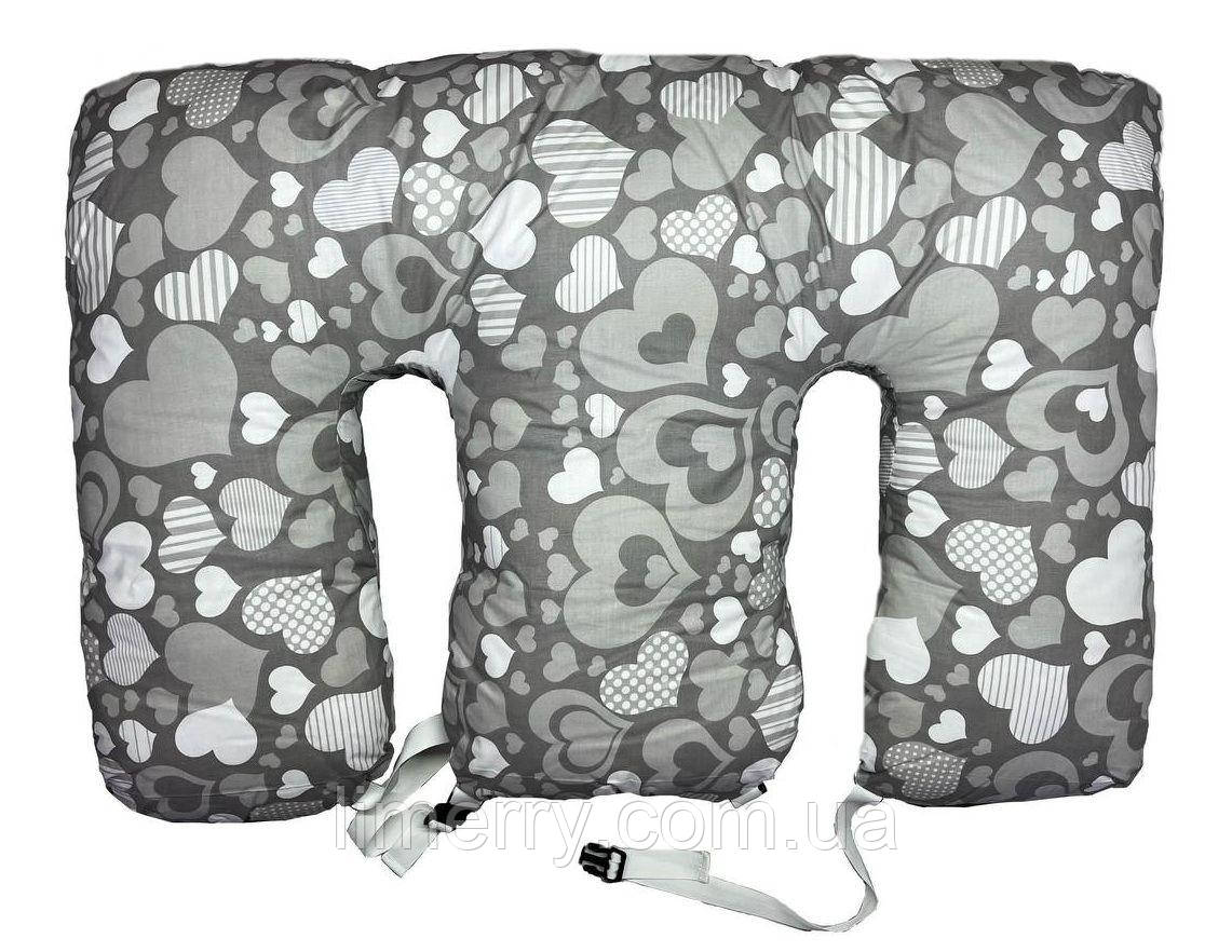 Подушка для годування двійні, наповнювач — холлофайбер, фото 1