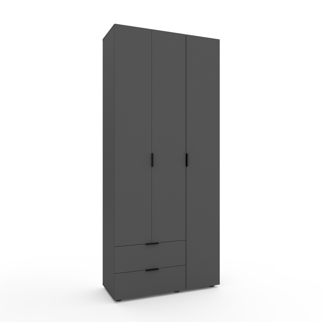 Шафа розпашна для одягу Metkas Home A013L 1000х420х2300 ЛДСП Антрацит (MA013LA), фото 1