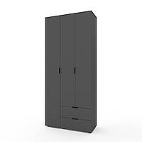 Шафа розпашна для одягу Metkas Home A013R 1000х420х2300 ЛДСП Антрацит (MA013RA)