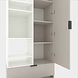 Шафа розпашна для одягу Metkas Home A001L  800х420х2300 ЛДСП Кашемір-Білий сніг (MA001LKW), фото 3