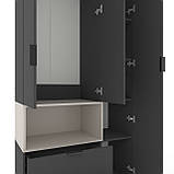 Шафа розпашна для одягу Metkas Home A002L 1000х420х2300 ЛДСП Антрацит-Кашемір (MA002LAK), фото 3