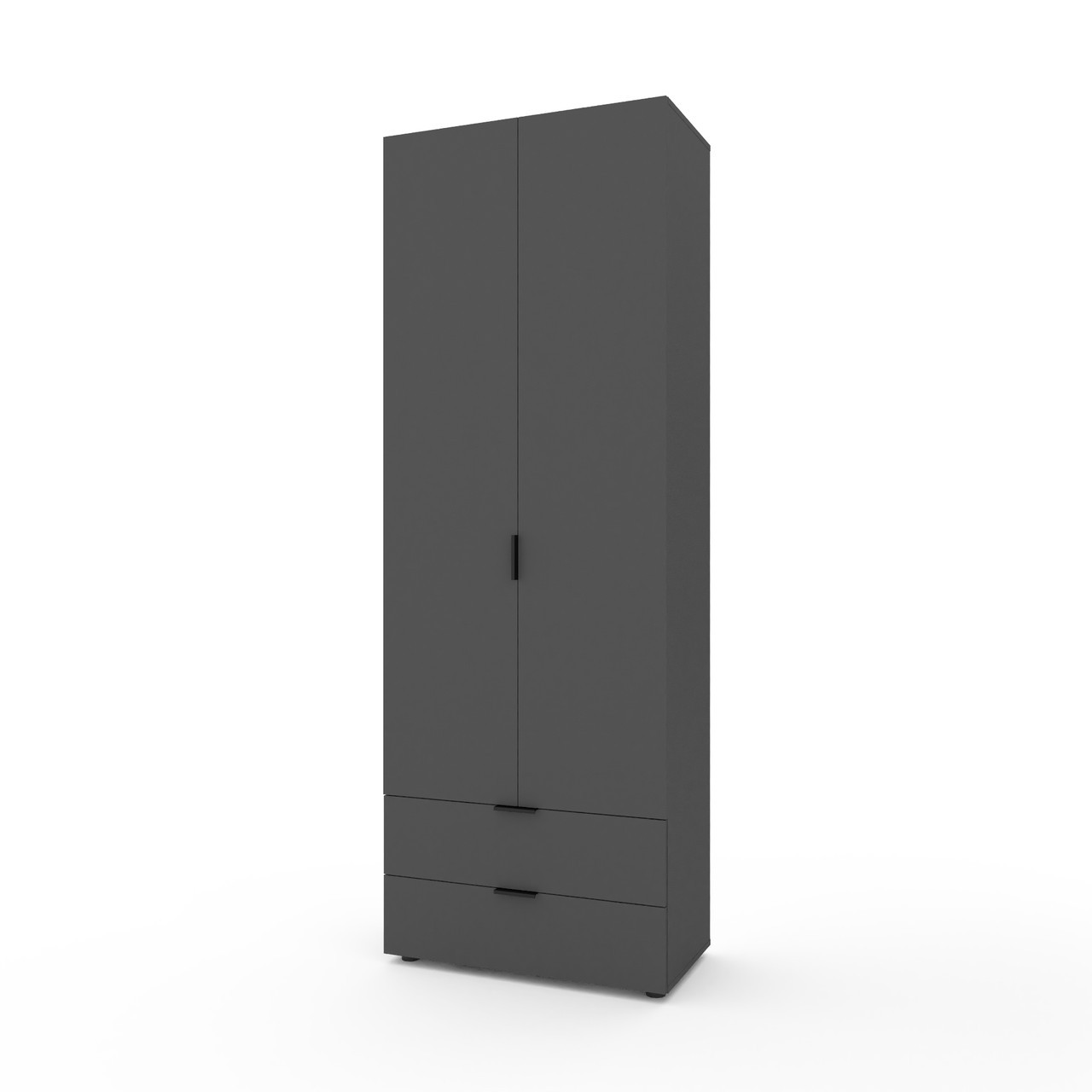 Шафа розпашна для одягу Metkas Home A004 800х420х2300 ЛДСП Антрацит (MA004A), фото 1