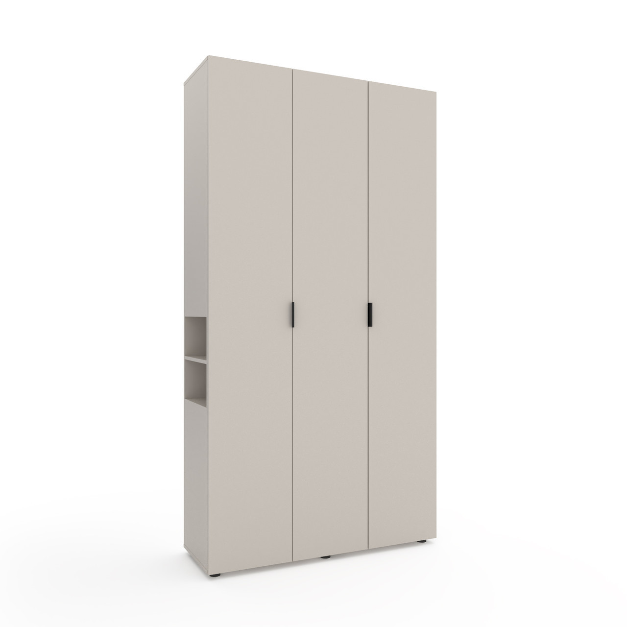 Шафа розпашна для одягу Metkas Home A015L з відкритими полицями 1200х420х2300 ЛДСП Кашемір (MA015LK), фото 1