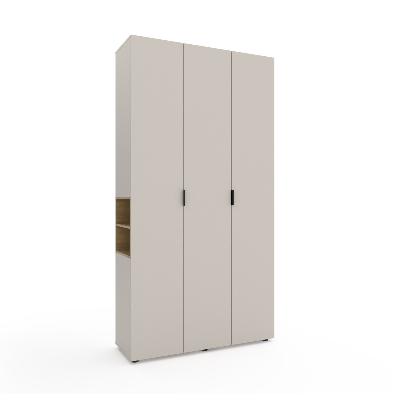Шафа розпашна для одягу Metkas Home A015L з відкритими полицями 1200х420х2300 ЛДСП Кашемір-Дуб Артизан (MA015LKDA), фото 1