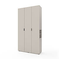 Шафа розпашна для одягу Metkas Home A015R з відкритими полицями 1200х420х2300 ЛДСП Кашемір (MA015RK)