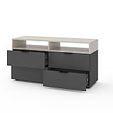 Тумба під телевізор Metkas Home А020, 1200×420×625 мм, ЛДСП Антрацит-Кашемір (MA020AK), фото 2