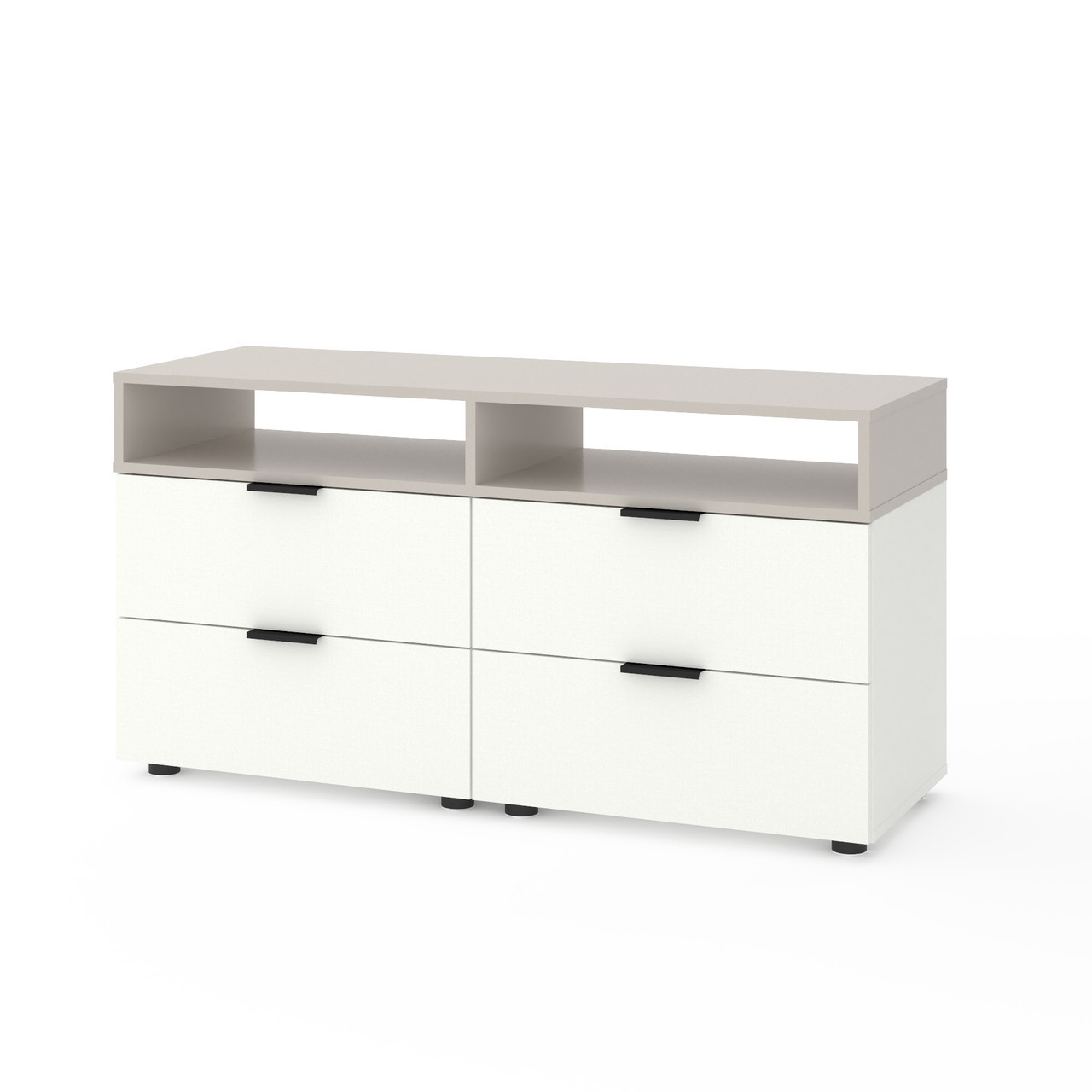 Тумба під телевізор Metkas Home А020, 1200×420×625 мм, ЛДСП Білий сніг-Кашемір (MA020WK), фото 1