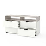 Тумба під телевізор Metkas Home А020, 1200×420×625 мм, ЛДСП Білий сніг-Кашемір (MA020WK), фото 2