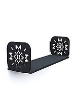 Полиця навісна "Дім" Metkas Home, 220×700×220 мм, ЛДСП та фарбований метал, Антрацит (DPN022330702211AA)