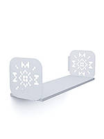 Полиця навісна "Дім" Metkas Home, 220×700×220 мм, ЛДСП та фарбований метал, Білий сніг (DPN022330702211WW)