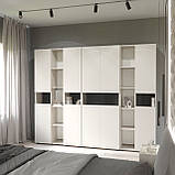 Пенал Metkas Home B002,  800×350×2130 мм, ЛДСП Антрацит-Білий сніг (MB002AW), фото 6